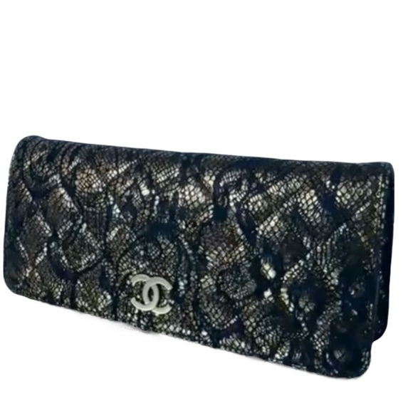 CHANEL CC CANVAS CLUTCH AND CHANEL CREME WALLET - Picture 1 of 12